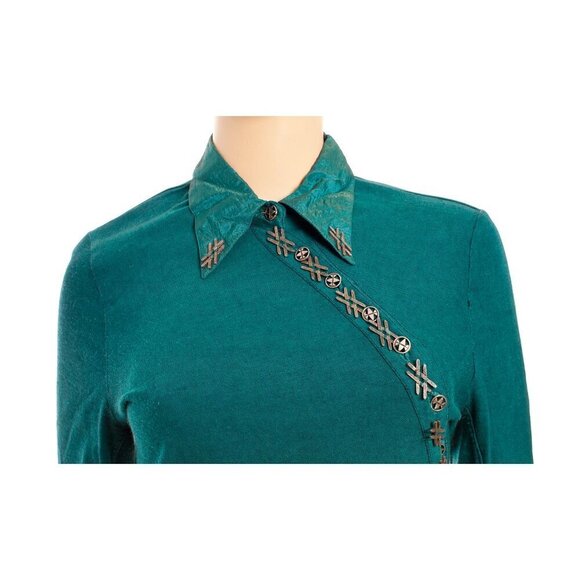 LEGATTE JEANS SAVE the QUEEN Vintage Asymmetric Hem Sheath Dress - Picture 10 of 13